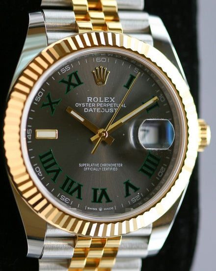 2022 Rolex Datejust "Wimbledon" 41MM Slate Dial Two-Tone Jubilee Bracelet (126333)