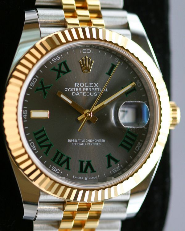 2022 Rolex Datejust "Wimbledon" 41MM Slate Dial Two-Tone Jubilee Bracelet (126333)