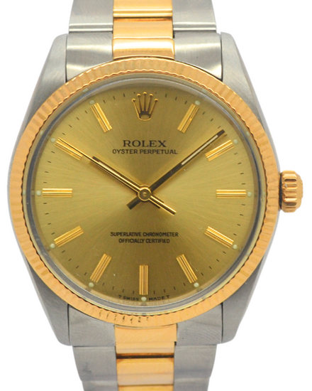 Rolex Oyster Perpetual 34MM Champagne Dial Two-Tone Oyster Bracelet (1005)