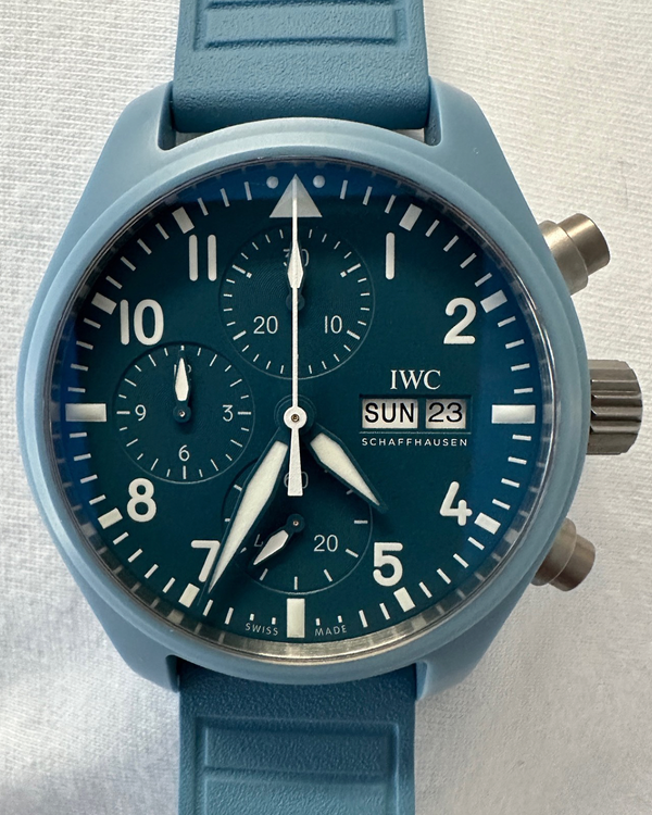 2025 IWC Schaffhausen Pilot Chronograph Top Gun "Miramar" L. E. 41.9MM Blue Dial Rubber Strap (IW389409)
