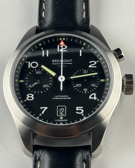 2024 Bremont Airco Mach Arrow Monopusher Chronograph 42MM Black Dial Leather Strap (Arrow-R-S)
