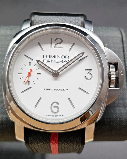 2022 Panerai Luminor Luna Rossa 44MM White Dial Rubber Strap (PAM01342)