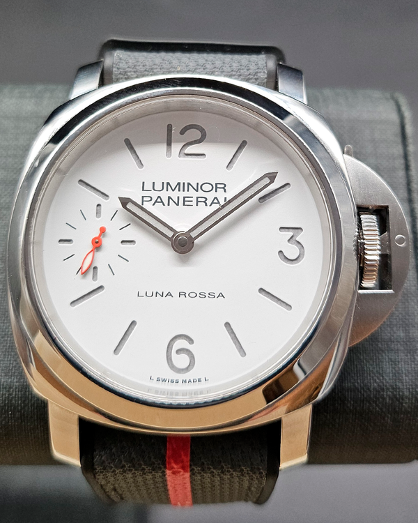 2022 Panerai Luminor Luna Rossa 44MM White Dial Rubber Strap (PAM01342)