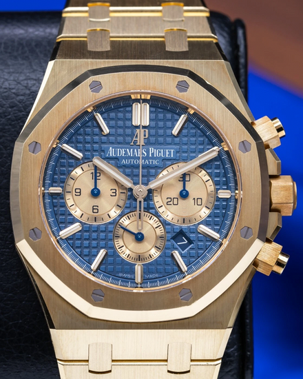 2019 Audemars Piguet Royal Oak Chronograph 41MM Blue Dial Yellow Gold Bracelet (26331BA.OO.1220BA.01)