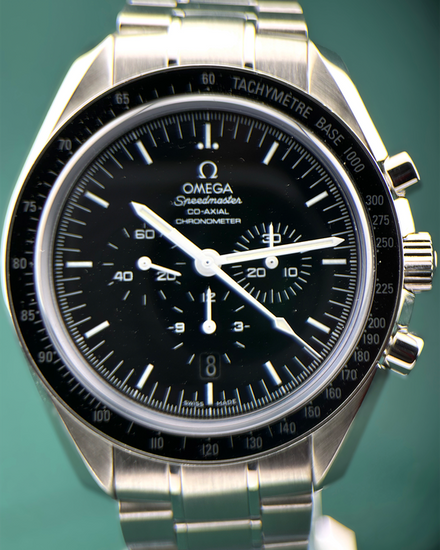 2018 Omega Speedmaster Moonwatch "Enamel Edition" 44.25MM Black Dial Steel Bracelet (311.30.44.50.01.001)
