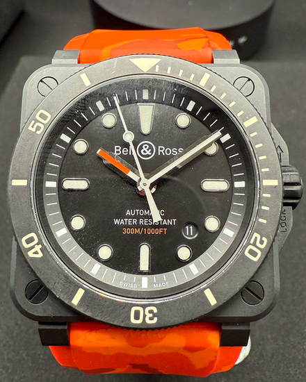 Bell & Ross BR 03-92 Diver "Black Matte" 42MM Black Dial Rubber Strap (BR0392-D-BL-CE/SRB)