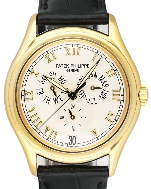 Patek Philippe Annual Calendar 37MM Cream Dial Leather Strap (5035J)