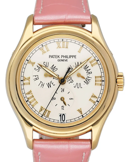Patek Philippe Annual Calendar 37MM Cream Dial Leather Strap (5035J)