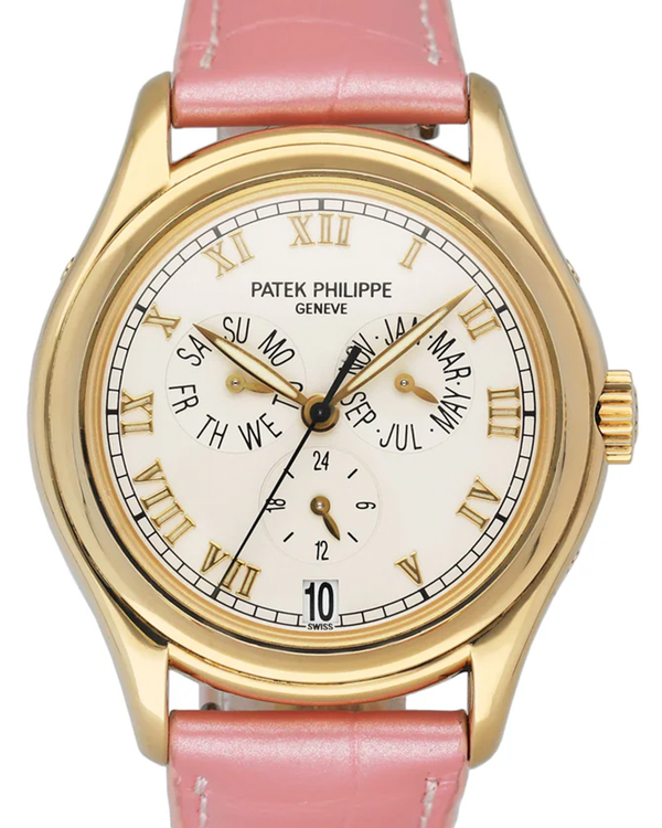 Patek Philippe Annual Calendar 37MM Cream Dial Leather Strap (5035J)