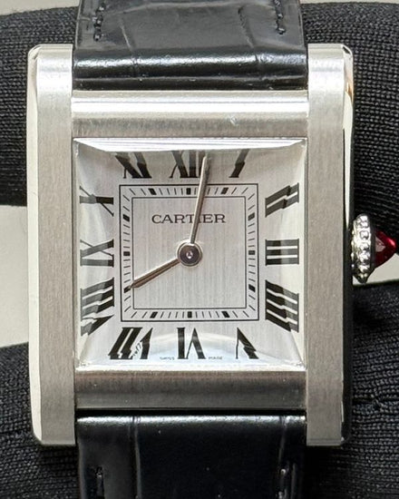 2024 Cartier Tank Normale L.E. 25.7MM Silver Dial Leather Strap (WGTA0109)