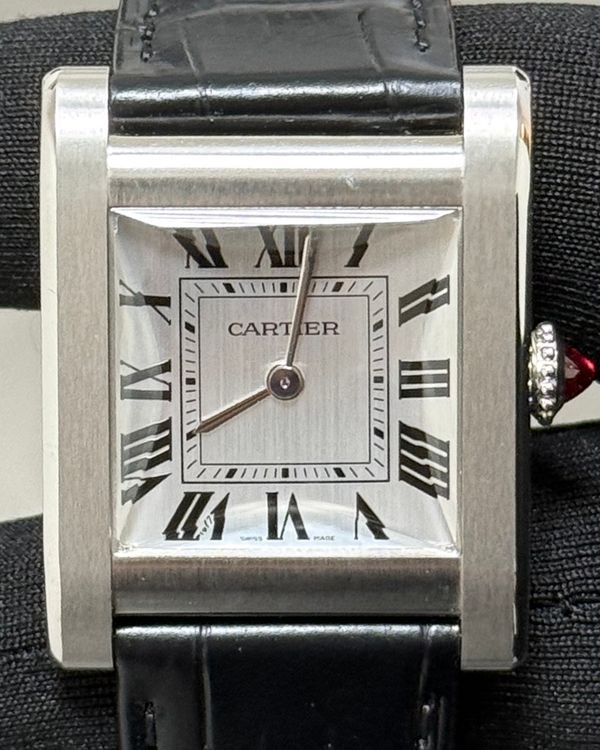 2024 Cartier Tank Normale L.E. 25.7MM Silver Dial Leather Strap (WGTA0109)