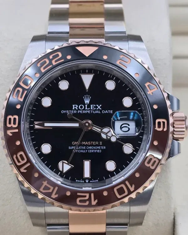 2025 Rolex GMT-Master II "Rootbeer" 40MM Black Dial Two-Tone Oyster Bracelet (126711CHNR)