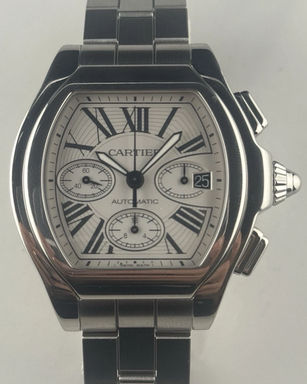 Cartier Roadster 50.2MM Silver Dial Steel Bracelet (W6206019)