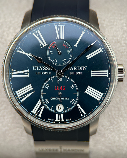 2019 Ulysse Nardin Marine Torpilleur 42MM Blue Dial Rubber Strap (1183-310/43)