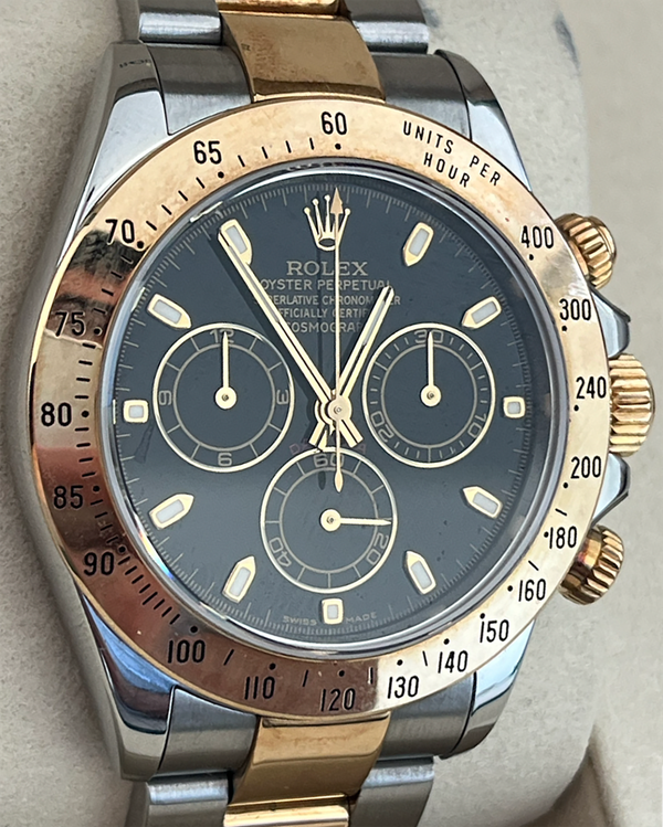 Rolex Cosmograph Daytona 40MM Black Dial Two-Tone Oyster Bracelet (116523)