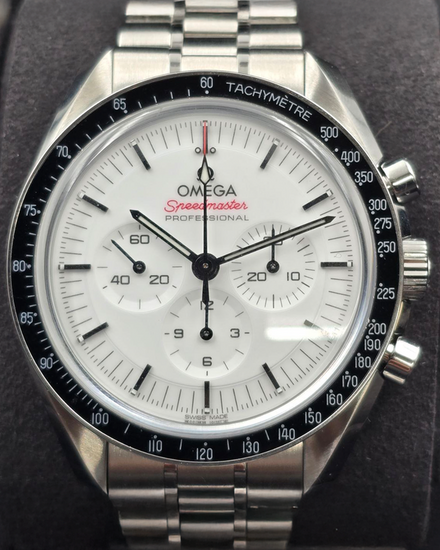 2025 Omega Speedmaster Professional Moonwatch 42MM White Dial Steel Bracelet (310.30.42.50.04.001)