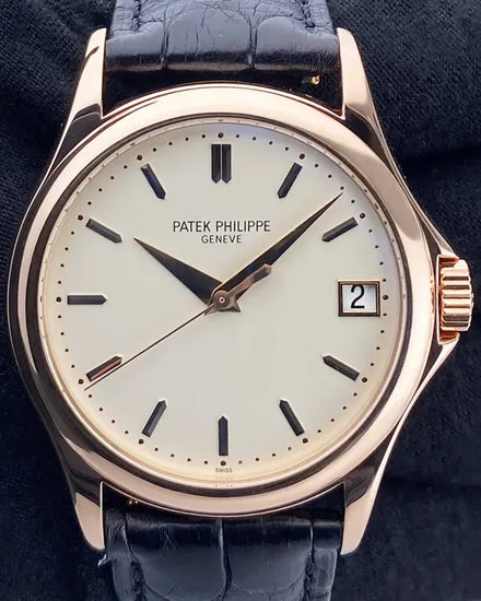 2007 Patek Philippe Calatrava 37MM Silver Dial Leather Strap (5127R-001)