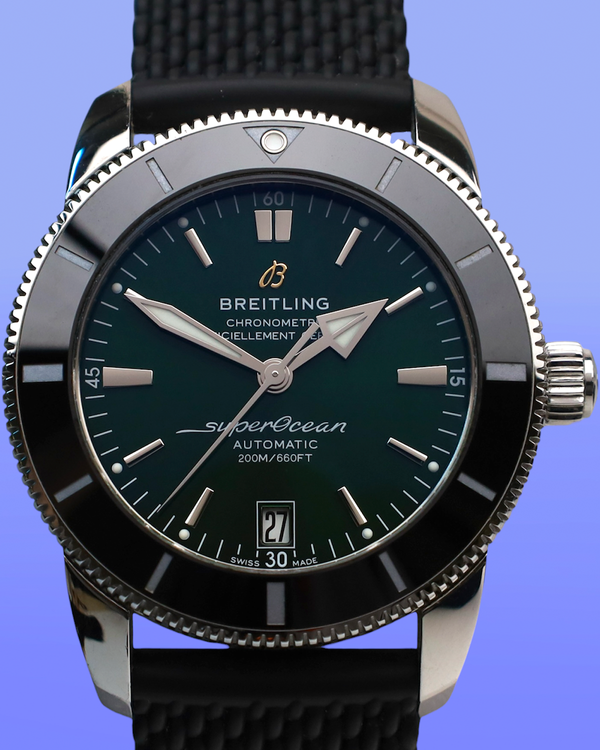 Breitling Superocean Heritage II B20 42MM Green Dial Rubber Strap (AB2010)
