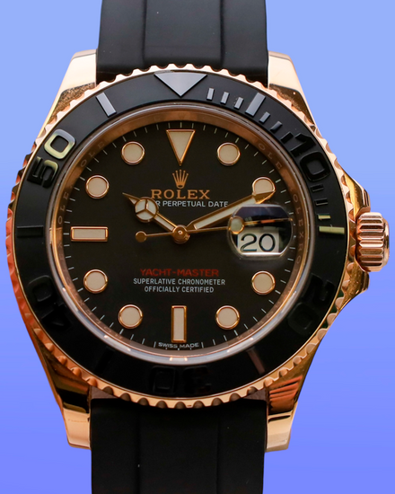 2019 Rolex Yacht-Master 40MM Black Dial Rubber Strap (116655)