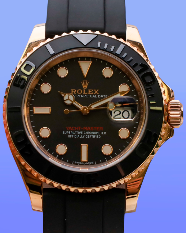 2019 Rolex Yacht-Master 40MM Black Dial Rubber Strap (116655)