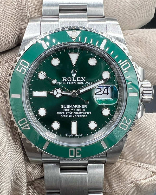 2017 Rolex Submariner Date "Hulk" 40MM Green Dial Oyster Bracelet (116610LV)
