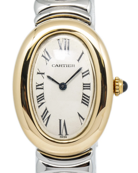 Cartier Baignoire 23MM Quartz White Dial Two-Tone Bracelet (W40002F2)