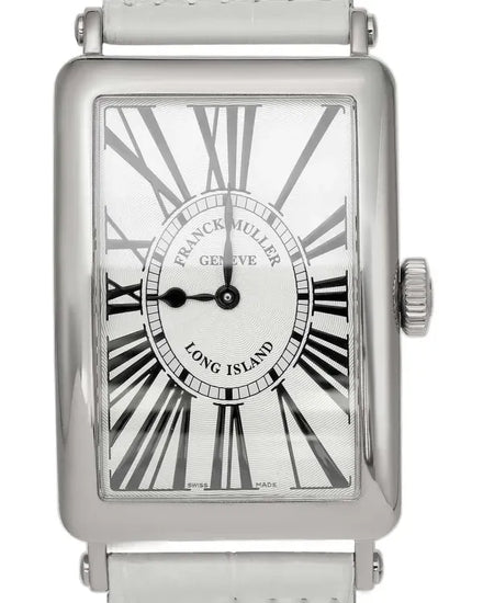 Franck Muller Long Island 30.3MM Quartz Silver Dial Leather Strap (1000 QZ)