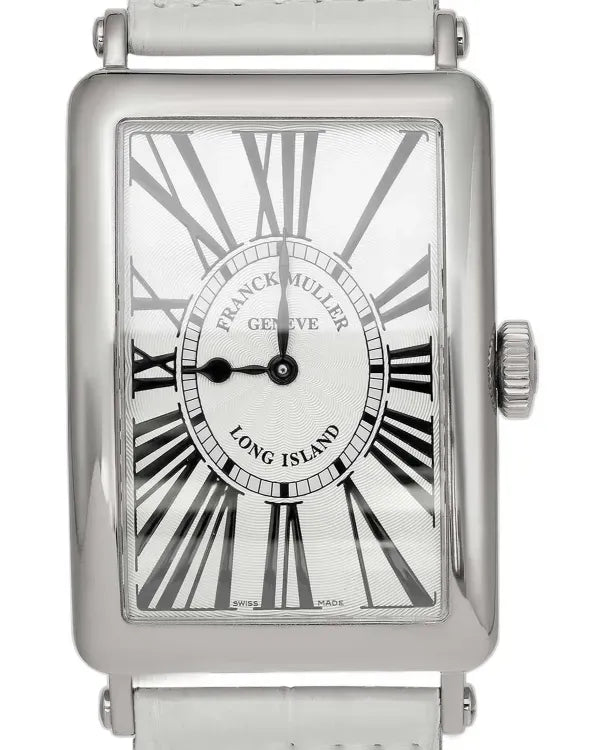 Franck Muller Long Island 30.3MM Quartz Silver Dial Leather Strap (1000 QZ)
