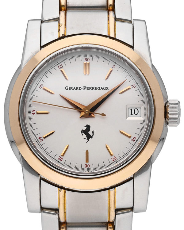 Girard Perregaux Ferrari 35MM Silver Dial Two-Tone Bracelet (8025)