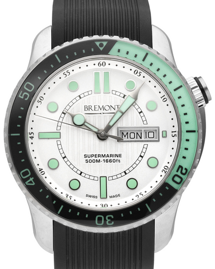 Bremont Supermarine S500 43MM Silver Dial Rubber Strap (S500-SI-S)