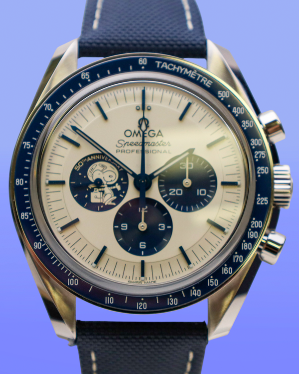 2025 Omega Speedmaster Anniversary Series "Silver Snoopy Award" 42MM Silver Dial Textile Strap (310.32.42.50.02.001)