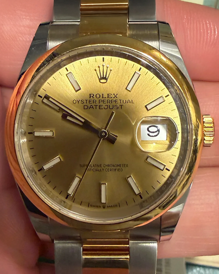 2021 Rolex Datejust 36MM Champagne Dial Two-Tone Oyster Bracelet (126203)