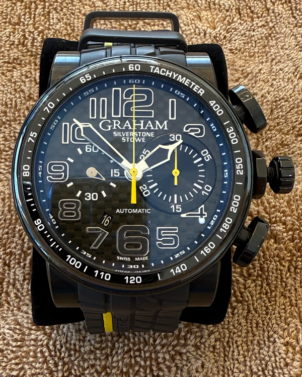 2019 Graham Silverstone Stowe Chronograph 48MM Strap Steel Black Dial (2BLDC.Y26A.K66N)
