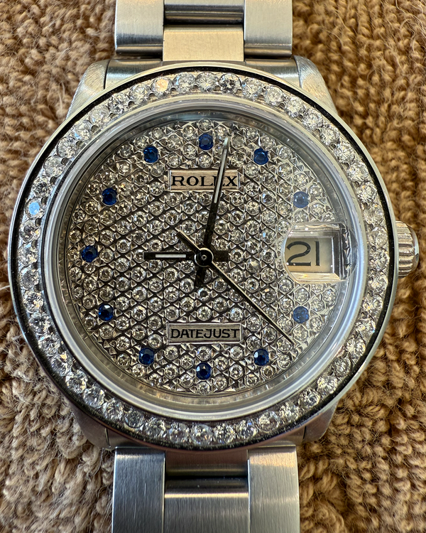 Rolex Datejust 31MM Aftermarket Diamond Pavé Dial Oyster Bracelet (68273)