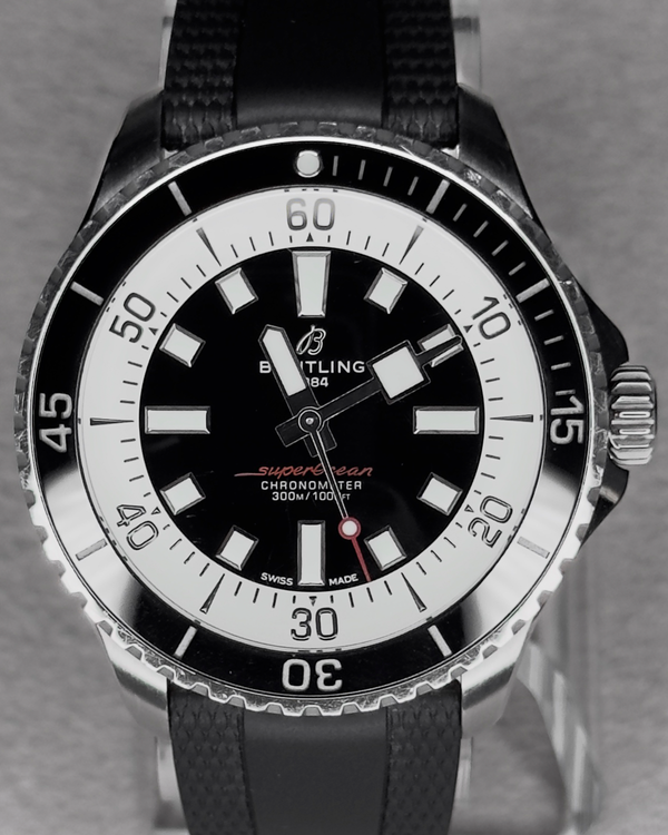 2023 Breitling Superocean 43MM Black Dial Textile Strap (A17376211B1S1)