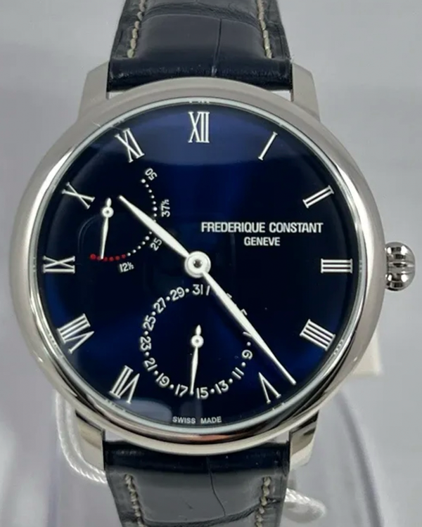 No Reserve - 2024 Frederique Constant Slimline 40MM Grey Dial Leather Strap (FC-723GR3S6)