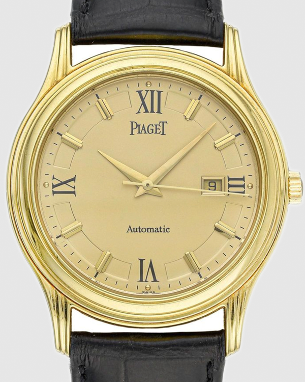 1990 Piaget Polo 34MM Champagne Dial Aftermarket Leather Strap (24001)