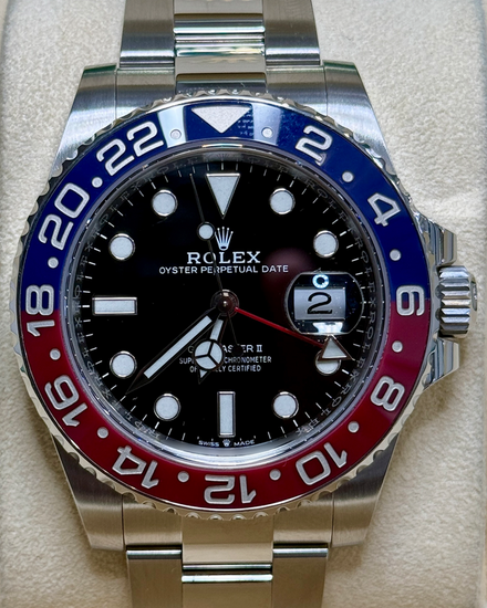 2022 Rolex GMT-Master II "Pepsi" 40MM Black Dial Oyster Bracelet (126710BLRO)