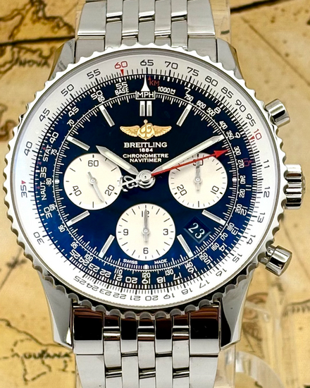 2016 Breitling Navitimer B01 43MM Black Dial Steel Bracelet (AB012012/BB01)