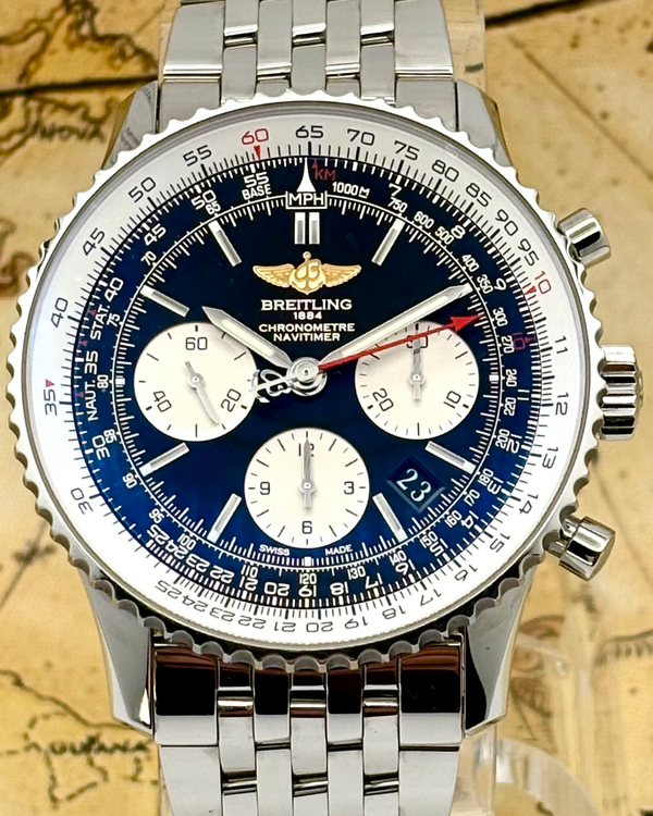 2016 Breitling Navitimer B01 43MM Black Dial Steel Bracelet (AB012012/BB01)