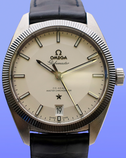 No Reserve - 2016 Omega Globemaster Constellation 39MM Silver Dial Leather Strap (130.30.39.21.02.001)