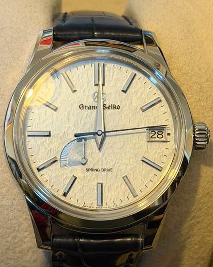 2025 Grand Seiko Elegance Collection 40.2MM Blue "Snowflake" Dial Leather Strap (SBGA407G)