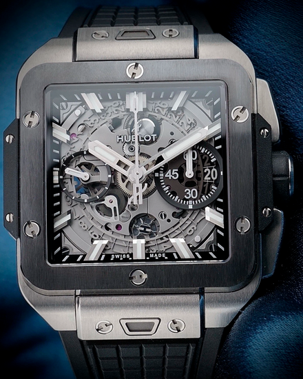 2022 Hublot Square Bang 42MM Skeleton Dial Rubber Strap (821.NM.0170.RX)