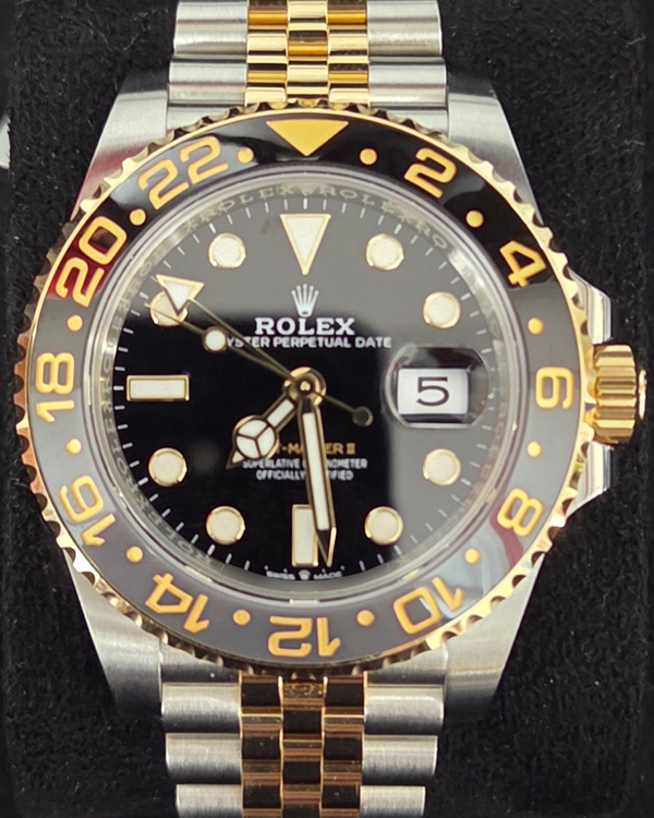 2025 Rolex GMT-Master II "Bumblebee" 40MM Black Dial Two-Tone Jubilee Bracelet (126713GRNR)