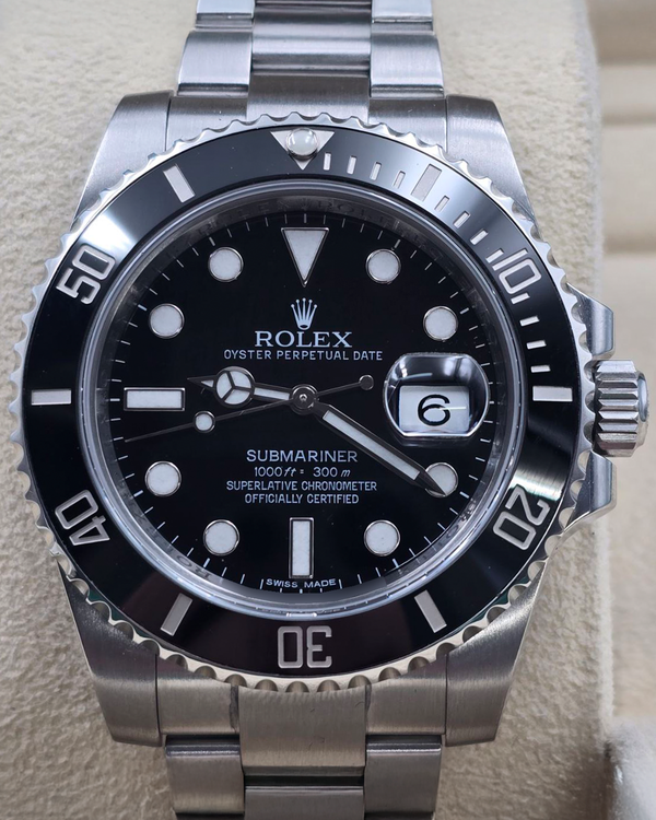 2015 Rolex Submariner Date 40MM Black Dial Oyster Bracelet (116610LN)