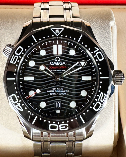 Omega Seamaster Diver 300M 42MM Black Dial Steel Bracelet (210.32.42.20.01.001)