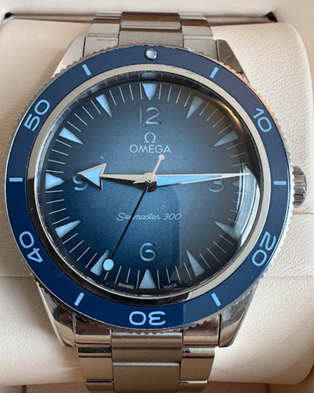 2023 Omega Seamaster Diver 300M 75th Anniversary "Summer Blue" 41MM Blue Dial Steel Bracelet (234.30.41.21.03.002)