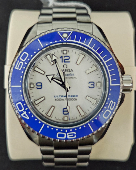 2025 Omega Seamaster Planet Ocean 6000M Ultra Deep 45.5MM White Dial Steel Bracelet (215.30.46.21.04.001)