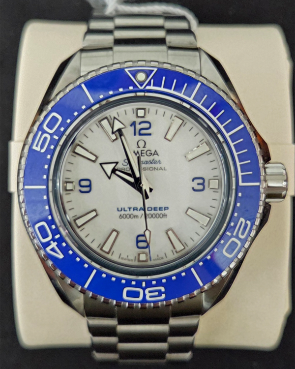 2025 Omega Seamaster Planet Ocean 6000M Ultra Deep 45.5MM White Dial Steel Bracelet (215.30.46.21.04.001)