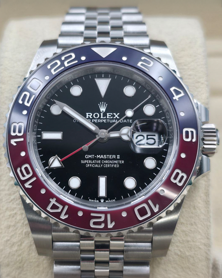 2025 Rolex GMT-Master II "Pepsi" 40MM Black Dial Jubilee Bracelet (126710BLRO)